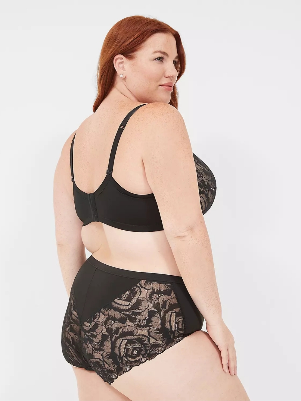 2 Pair Of No-Show Lace-Back Full Brief Panty